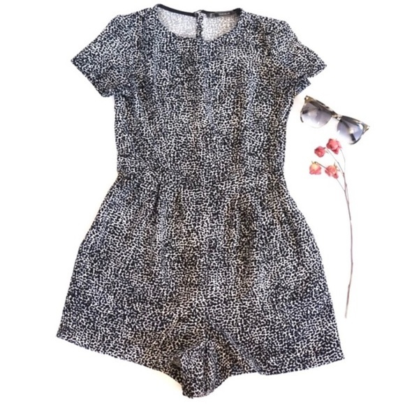 Zara Pants - | chic b&w spotted romper |
